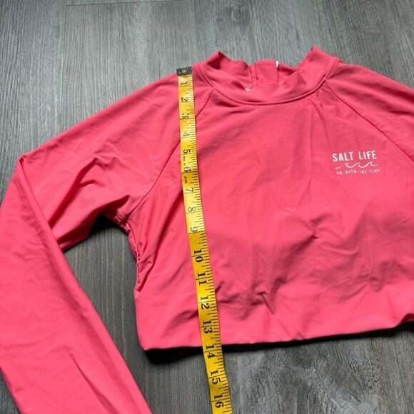 Salt Life Rash Guard Swim Top Cropped Long Sleeve Shirt - Picture 7 of 9